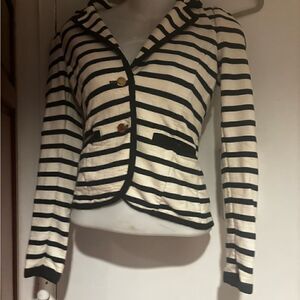 Juicy Couture vintage 2012 stripe suit coat blazer rare dress jacket ruffle tail